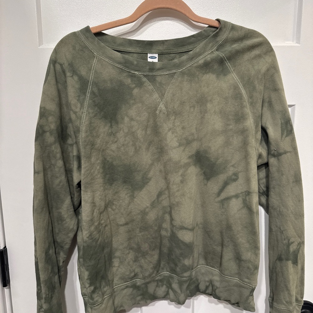 Olive Green Tie-Dye Women's Top